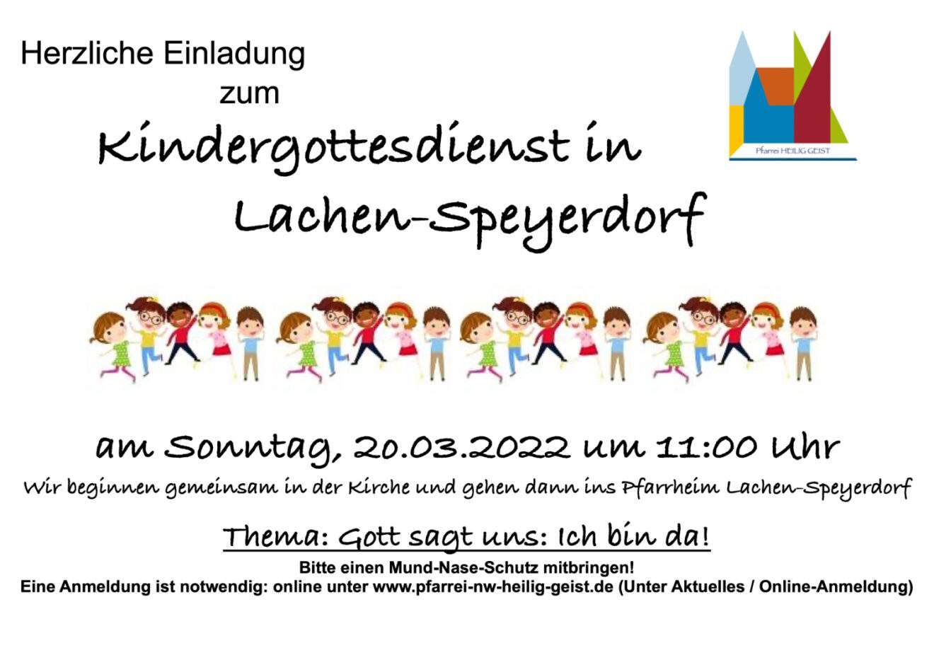 Herzliche Einladung zum Kindergottesdienst in Lachen-Speyerdorf