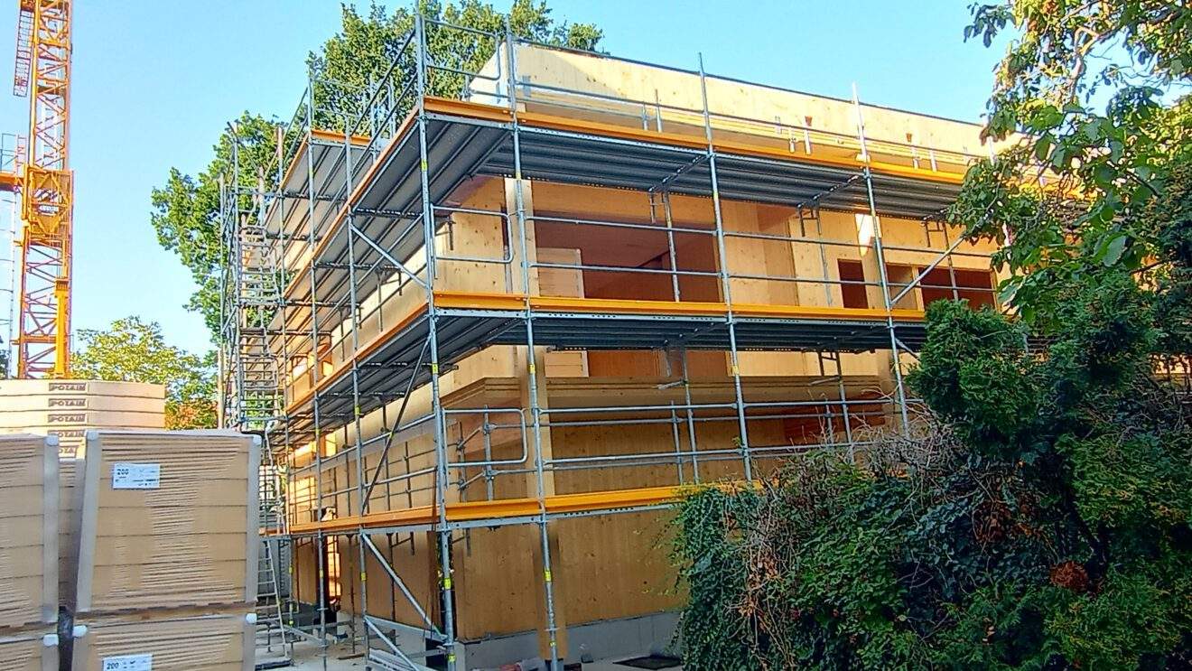 Der Neubau der Kita St. Pius macht große Fortschritte